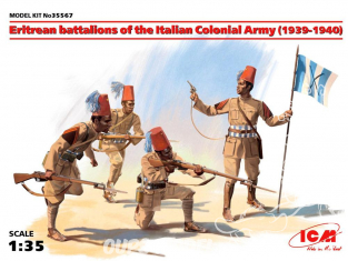 Icm maquette figurines 35567 Bataillon Erythréen de l'Armée coloniale Italienne 1939 - 1940 1/35