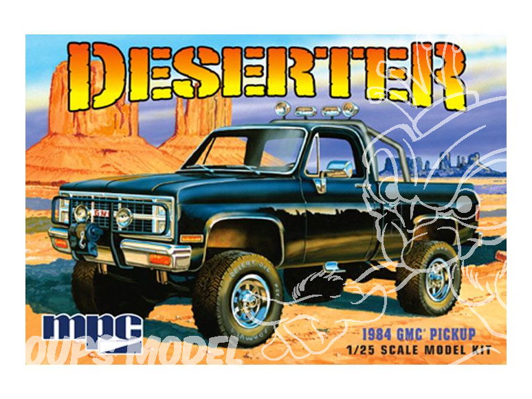 MPC maquette voiture 848 1984 GMC Pickup (Black) Deserter 1/25