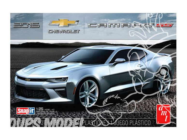 AMT maquette voiture 982 2016 Chevy Camaro SS Snap Kit (rouge grenat) 1/25