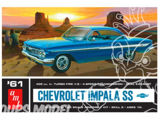 AMT maquette voiture 1013 1961 Chevy Impala SS 1/25