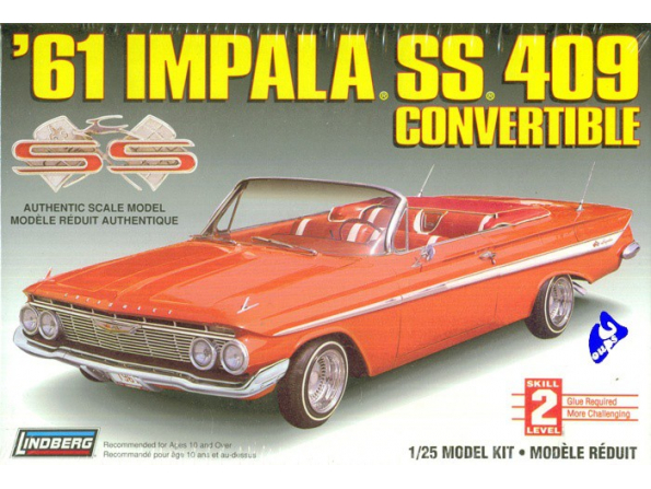 Lindberg maquette voiture 72182 Chevy Impala SS 409 1/25