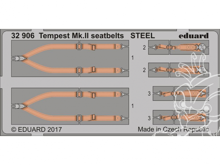 Eduard photodécoupe avion 32906 Harnais métal Tempest Mk.II Special Hobby 1/32
