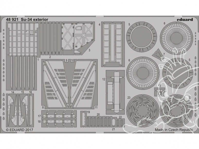 EDUARD photodecoupe avion 48921 Exterieur Sukhoi Su-34 Hobby Boss 1/48