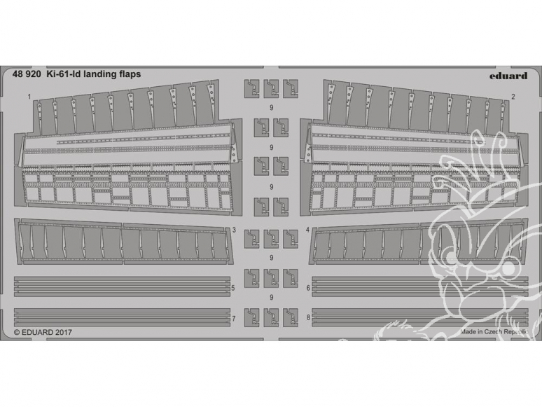 EDUARD photodecoupe avion 48920 Volets d'atterrissage Ki-61-Id Tamiya 1/48