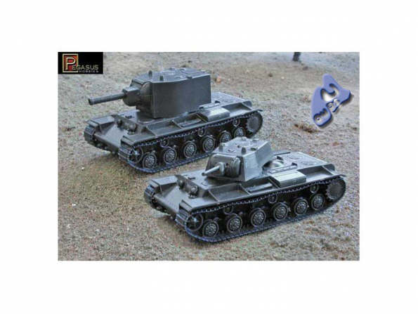 Pegasus maquette militaire 7665 KV-1 & KV-2 RUSSES 1/72