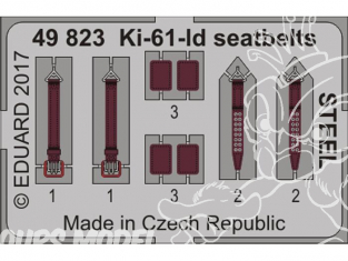 EDUARD photodecoupe avion 49823 Harnais métal Ki-61-Id Tamiya 1/48