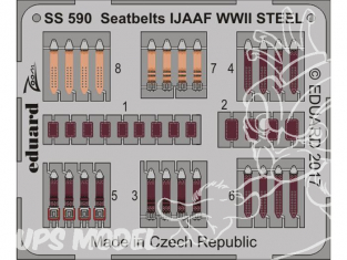Eduard photodecoupe avion SS590 Harnais métal IJAAF WWII 1/72