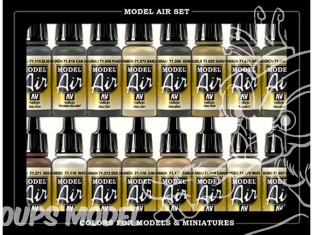 Vallejo Set Model Air 71208 Couleurs Allemandes Europe & Afrique WWII 16 x 17ml