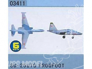 Trumpeter maquette avion 03411 SET DE 6 AVIONS SU-25 UTG FROGFOOT 1/700