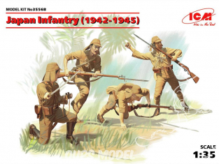Icm maquette figurines 35568 Infanterie Japonaise WWII (1942 - 1945) 1/35