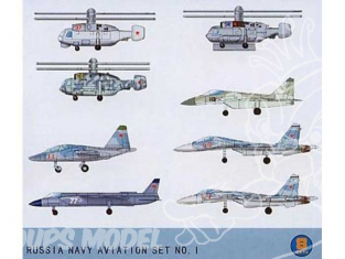 Trumpeter maquette avion 03417 SET ASSORTIMENT D&39AVIONS et d&39helicoptere DE L&39AERONAVALE RUSSE 1/700