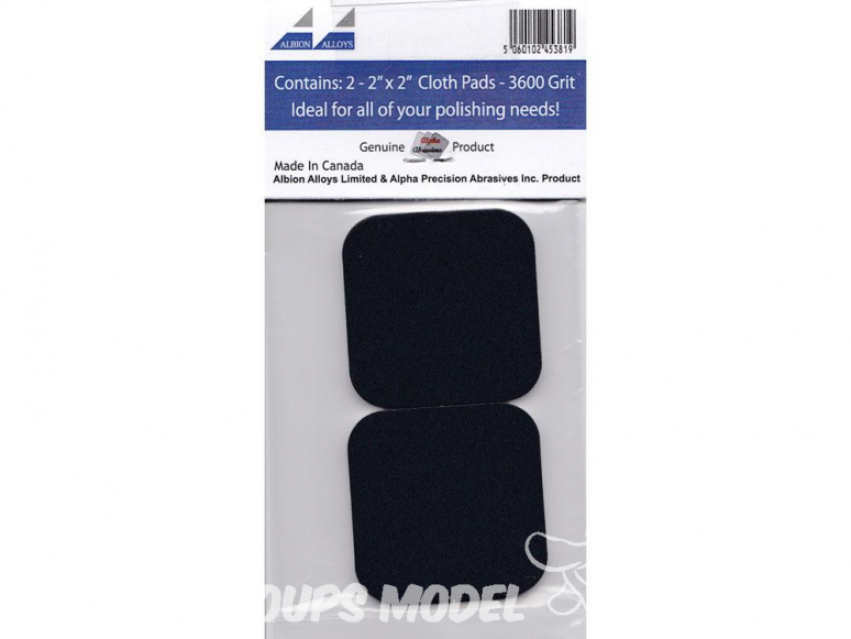 Alpha abrasives 2002 2 micro finishing clothpads 3600 grip 48x48mm