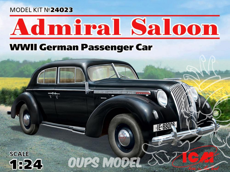 Icm maquette militaire 24023 Opel Admiral Saloon WWII 1/24