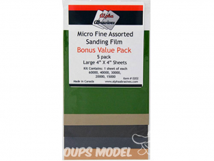 Alpha abrasives 353 Micro Fine Assortiment de film de ponçage