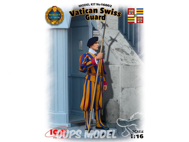 Icm maquette figurine 16002 Garde Suisse Pontificale du Vatican 1/16