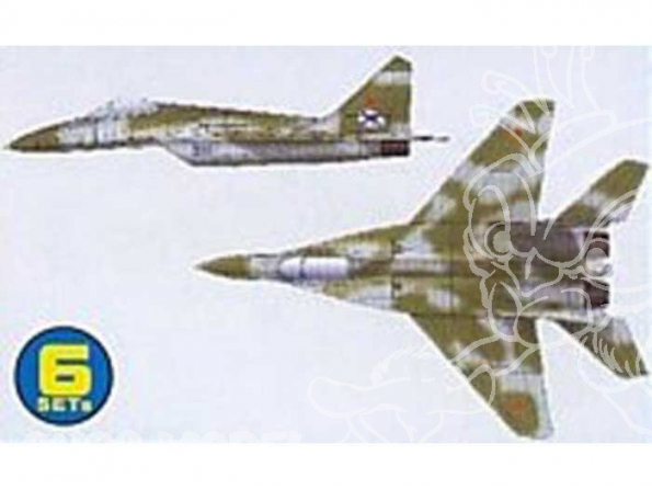 Trumpeter maquette avion 06216 SET DE 6 AVIONS MIG-29K FULCRUM D 1/350