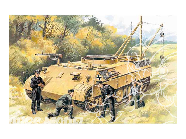 Icm maquette militaire 35342 Bergepanther avec equipage Allemand WWII 1/35