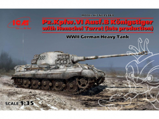 Icm maquette militaire 35363 King Tiger Pz.Kpfw.VI Ausf.B Königstiger avec tourelle Henschel Fin de production WWII 1/35