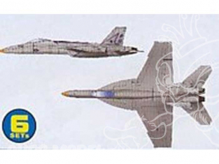 Trumpeter maquette avion 06221 SET DE 6 AVIONS F/A-18E SUPER HORNET 1/350