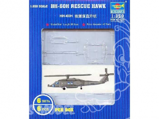 Trumpeter maquette avion 06232 SET DE 6 HELICOPTERES MH-60H RESCUE HAWK 1/350