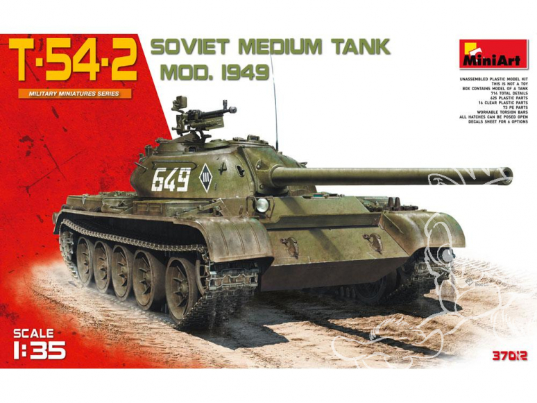 Mini Art maquette militaire 37012 Char sovietique T-54-2 modele 1949 1/35