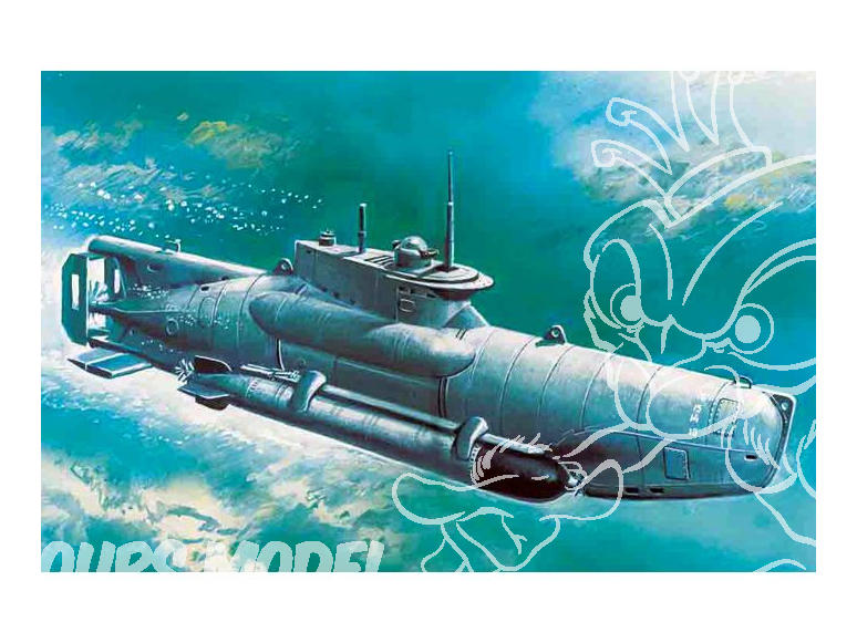 Icm maquette sous-marin S.007 U-Boat Type XXVIIB Seehund (Fin de production) WWII 1/72