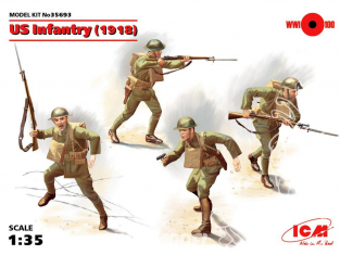 Icm maquette figurines 35693 Infanterie US WWI 1918 1/35