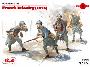 Icm maquette figurines 35691 Infanterie Française 1916 WWI 1/35