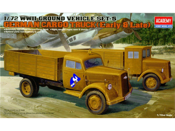 Academy maquette militaire 13404 German Cargo truck Set-5 1/72