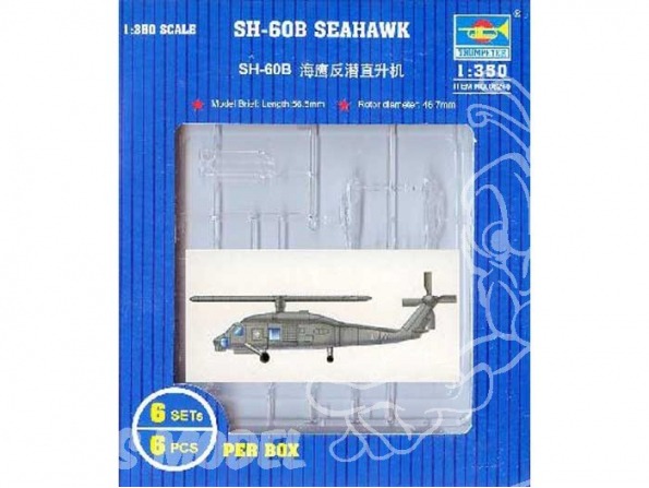 Trumpeter maquette avion 06240 SET DE 6 HELICOPTERES MH-60B SEAHAWK 1/350