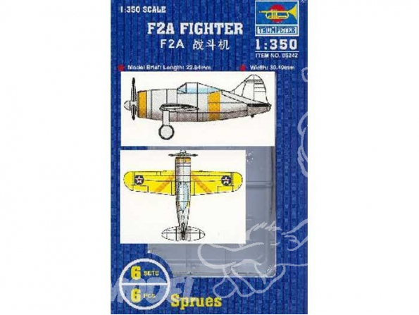 Trumpeter maquette avion 06242 SET DE 6 AVIONS BREWSTER F2A BUFFALO 1/350