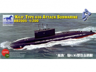 BRONCO maquette sous marin bb2005 CLASSE "KILO" TYPE 636 1/200
