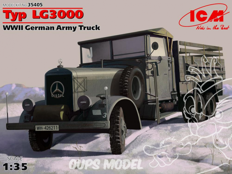 Icm maquette militaire 35405 Mercedes-Benz Type LG3000 WWII 1/35