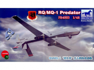 Bronco Model maquette avion 4003 DRONE US RO-1/MQ-1 "PREDATOR" 1