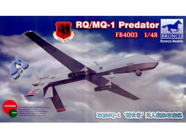 Bronco Model maquette avion 4003 DRONE US RO-1/MQ-1 "PREDATOR" 1