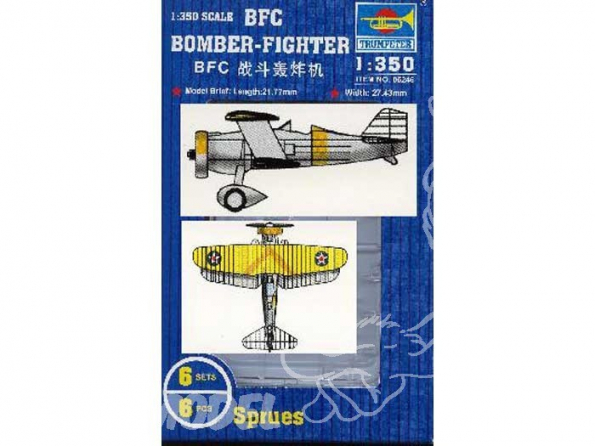 Trumpeter maquette avion 06246 SET DE 6 AVIONS CURTISS BFC-2 GOSHAWK 1/350