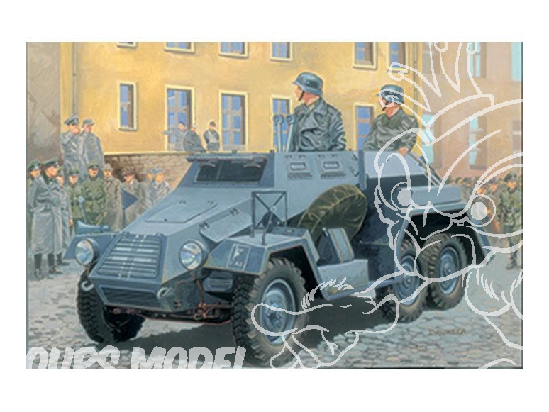 Bronco maquette militaire CB 35095 Sd.Kfz.247 Ausf A VEHICULE BLINDE ALLEMAND 1938 1/35