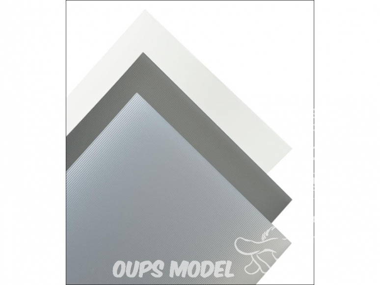 maquett 610-01 1 plaque de PVC souple clear ondulée 194x320mm 1,1mm