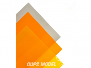 maquett 604-12 1 plaque de PVC auto-ashesive transparent Orange 194x320mm 0,10mm