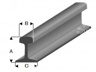 maquett 460-51/3 1 Profilé de rail gris acier HO ou et TT 1/87 ou 1/120