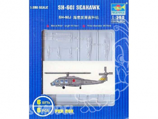 Trumpeter maquette avion 06253 SET DE 6 HELICOPTERES MH-60J SEAHAWK 1/350