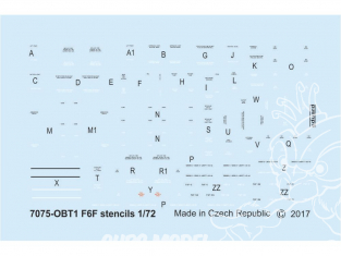 Eduard Decalques avion D72014 Marquages - Stencils Grumman F6F Hellcat 1/72