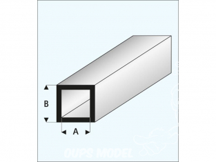 maquett 420-59/3 1 Profilé styrene blanc carré 8x10mm 330mm de long