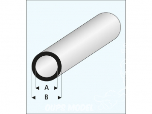 maquett 419-71/3 1 Profilé styrene blanc rond 18x20mm 330mm de long