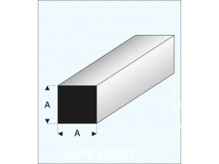 maquett 407-60/3 1 Profilé styrene blanc profilé carré 6mm 330mm de long