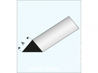 maquett 405-57/3 1 Profilé styrene blanc profilé triangle 90° 7mm 330mm de long