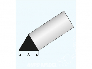 maquett 404-57/3 1 Profilé styrene blanc profilé triangle 60° 7mm 330mm de long