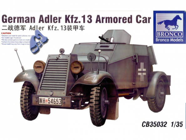 Bronco maquette militaire 35032 "ADLER" Kfz.13 1/35