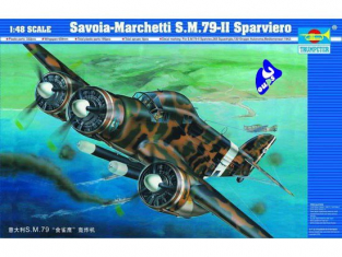 Trumpeter maquette avion 02817 SAVOIA-MARCHETTI S.M.79-II 1/48