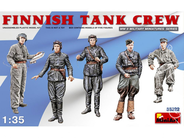 Mini Art personnages militaires 35222 5 Personnages de tankiste Finlandais WWII 1/35